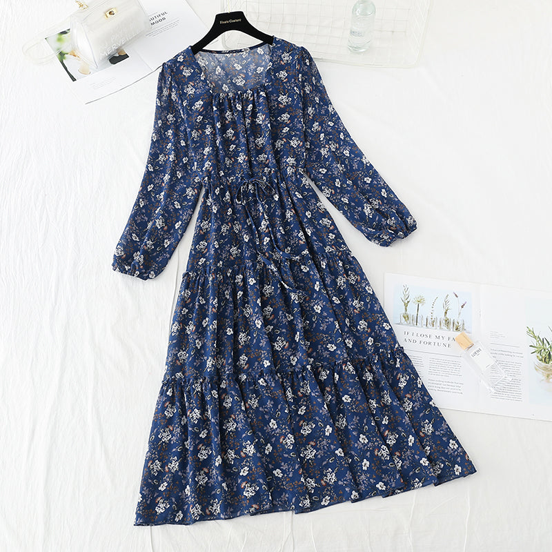La robe fleurie en mousseline de soie montre une robe Daisy fine 3877