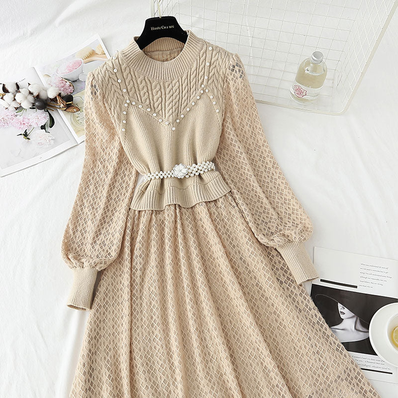 Nouvelle robe tricotée en dentelle super féerique 4435