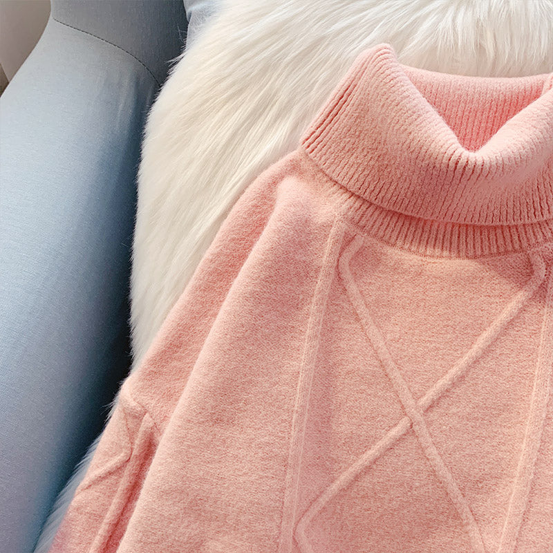 Pull col montant avec haut bas 5032