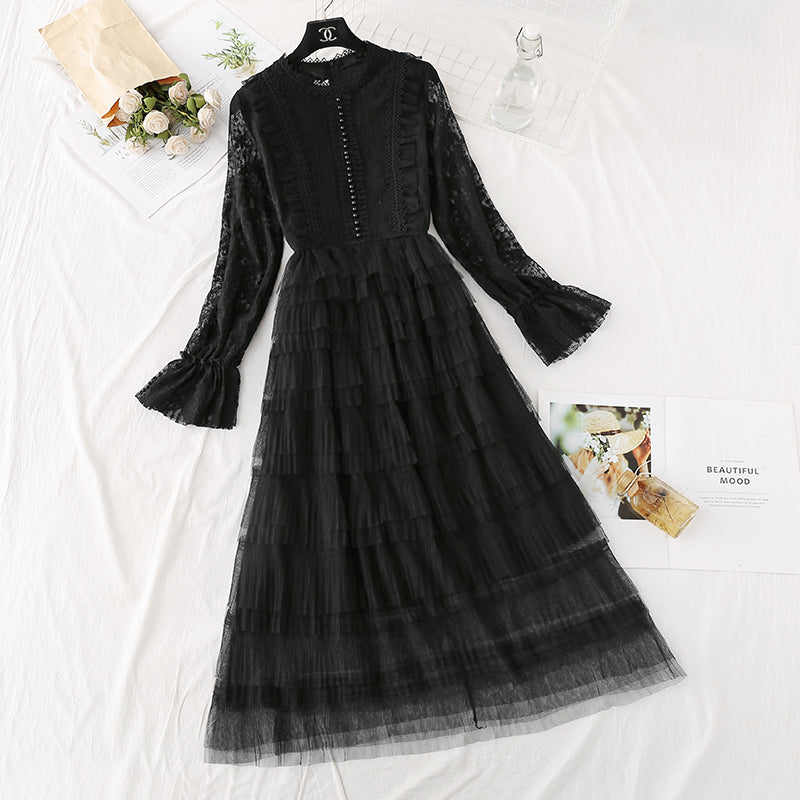 Xianqi lace mesh dress super xiansen Princess cake skirt 3813