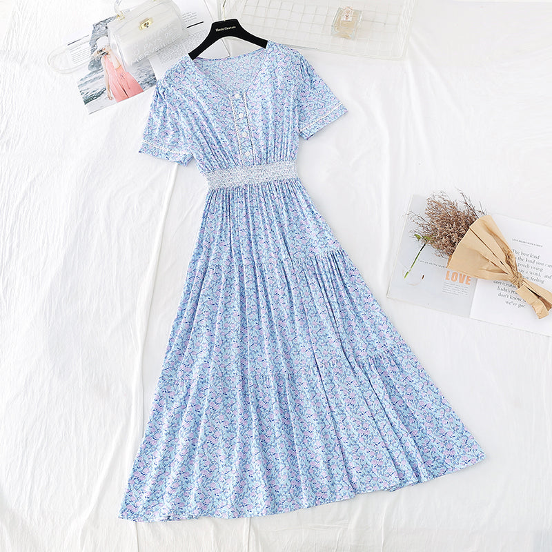 Nouvelle robe de vacances rétro française 4215