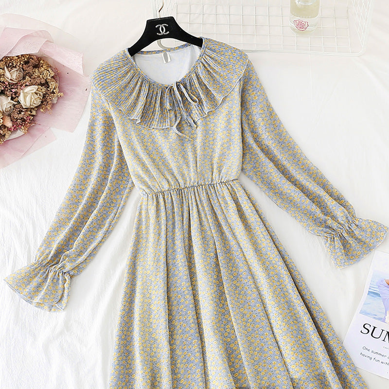Robe rétro française jupe douce Platycodon 3818