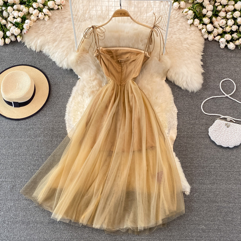 Robe bustier asymétrique fée super fée jupe bouffante en maille 3743
