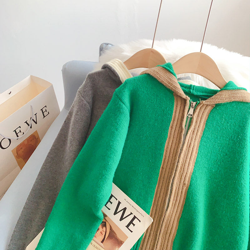 Cardigan à capuche coréen 5219