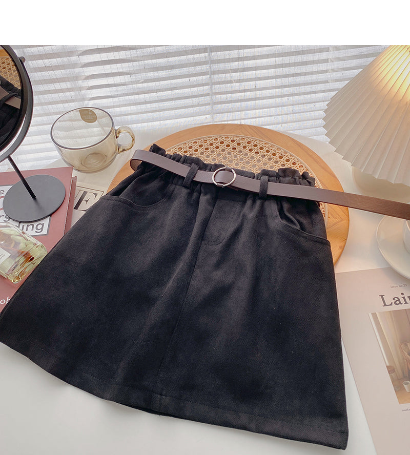 Nouvelle jupe élastique taille haute décontractée de style rétro coréen 5307