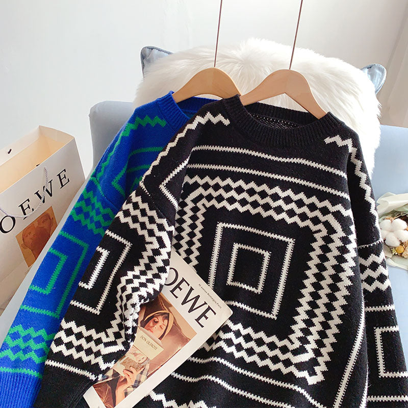 Pull vintage paresseux, nouveau pull 4999