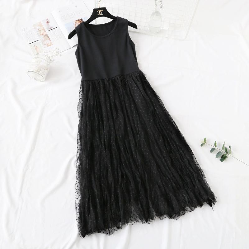Robe ample avec jupe longue et robe en dentelle pour femme 4098