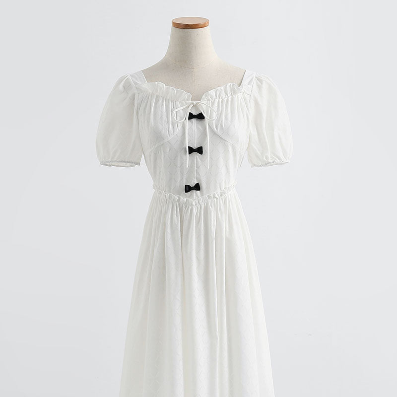 Jupe étroite à taille haute avec col simple et manches bouffantes 4277
