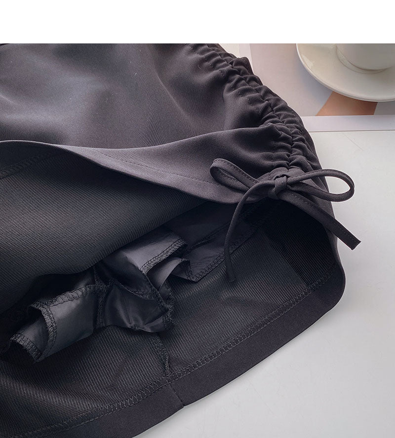 High waist drawcord strap design Hip Wrap Skirt 5280