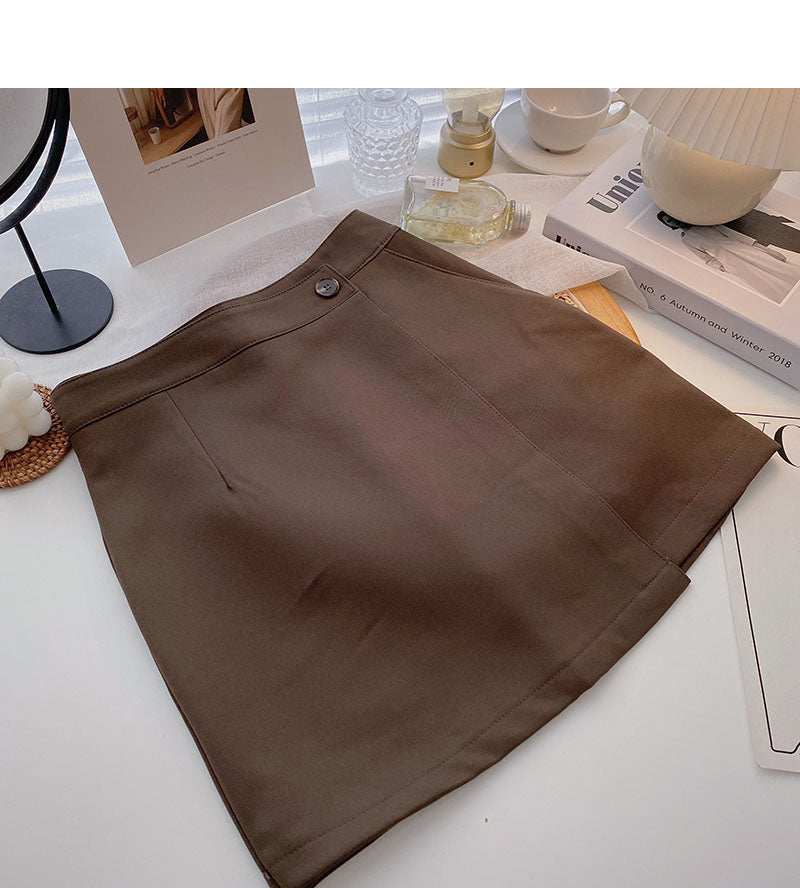 Korean retro fashion design, slim Hip Wrap Skirt 5350
