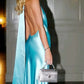 Blue Exquisite Sexy Backless Sleeveless Long Satin Floor Length Ball Gown Evening Dress Birthday Party Dress gh3166