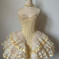 Pink ruffle short tulle lace homecoming dress birthday dress gh4911