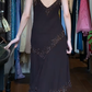 Dark Brown Vintage Gatsby Cocktail Dress Spaghetti Straps V Neck Hand Beaded Chiffon A Line Midi Evening Gown gh9617