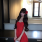 Women Vintage Red Strapless Homecoming Dress Front Button Fitted Ruffle Hem Short Party Dress gh9418