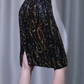 ✨Girlhomeshops-Black Gold Peacock Sequin Short Halter Bodycon Party Dress gh10131