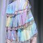 ✨Girlhomeshops-Rainbow Ombre Bow Short Prom Gown, Spaghetti Strap Ruffle Lace Evening Party Dress gh10124