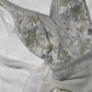 Vintage Luxury Sage Green Spaghetti Strap Beaded Fitted Waist Prom & Evening Party Dress gh8537