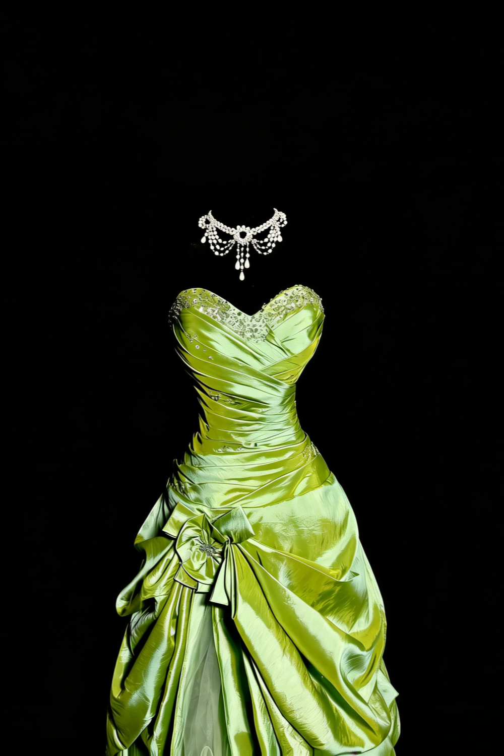 Grünes, elegantes, langes Prinzessinnenkleid im Retro-Stil, Abendkleid, Ballkleid gh3444