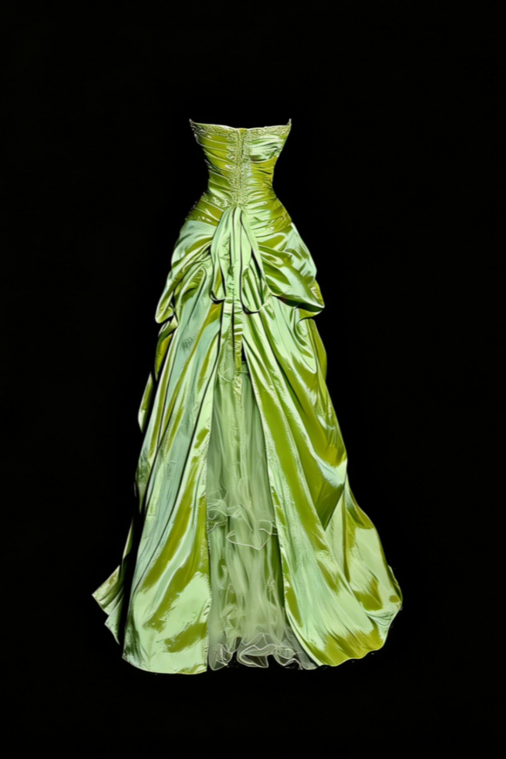 Grünes, elegantes, langes Prinzessinnenkleid im Retro-Stil, Abendkleid, Ballkleid gh3444