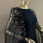 Girlhomeshops-Black exquisite beaded long tulle satin tight prom dress evening dress birthday party dress gh5384
