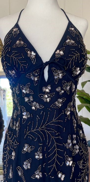 Black gorgeous vintage shiny exquisite beaded gemstone spaghetti straps long elegant tulle ball gown evening dress party dress gh3191