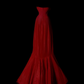 Red Vintage Mermaid Evening Gown, Strapless Sweetheart Neck With Twist Pleats, Fitted Waist, Floor‑Length Mermaid Skirt, Formal Prom Party Dress gh8891