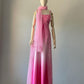 Girlhomeshops-Pink Fashion Gradient Beaded Floral Long Chiffon Retro Prom Dress Evening Dress Birthday Party Dress Graduation Dress gh5129