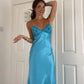 Blue Beaded Sequined Long Evening Gown Prom Dress Party Dress gh3040