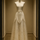 ✨Girlhomeshops-Double Layer Lace Embroidery A-Line Ivory Qipao Cheongsam Wedding Dress gh10479
