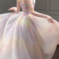 ✨Girlhomeshops-White Light Blue Gradient Sheer Tulle Ocean Wedding Ball Gown gh10496