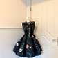 Black Floral Print Homecoming Dress Sleeveless High Neck A-Line Cocktail Party Gown gh9377