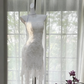 Lila, wunderschön, exquisite Perlenspitze, langes Chiffon-Heimkehrkleid, Ballkleid, Abendkleid, Hochzeitspartykleid, Abschlussballkleid, Datumskleid, gh3988