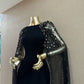 Girlhomeshops-Black exquisite beaded long tulle satin tight prom dress evening dress birthday party dress gh5384