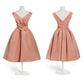 girlhomeshops--Peach Pink Simple Medium Length/Short Princess Elegant Formal Homecoming Dress Hoco Dress gh5604