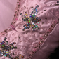 Pink One Shoulder Fashion Sparkling Elegant Beaded Long Tulle Ball Gown Evening Dress  gh4387