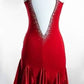 Robe de soirée courte en satin rouge, élégante et perlée, tenue de bal, gh4226
