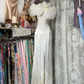 White Off-the-Shoulder Retro Tulle Fitted Waist Slim Elegant Prom Dress, Evening Gown gh7198