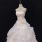 Blush pink strapless elegant romantic gown with cinched waist and voluminous princess skirt, wedding dress & bridal gown gh8141