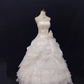 Blush pink strapless elegant romantic gown with cinched waist and voluminous princess skirt, wedding dress & bridal gown gh8141