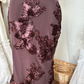 Retro Brown Halter Neck Fitted Hip Hugging Sexy Evening Gown gh7142