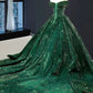 Silver/Red/Green Shiny Gorgeous Sequined Long Prom Dress Evening Dress Off Shoulder Adult Ceremony Dress gh3128