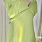 Hellgrünes, glänzendes, modisches, elegantes, exquisites, mit Perlen verziertes, langes Chiffon-Ballkleid mit Feenmotiv, Abendkleid für Geburtstage/Hochzeitsgäste/Feiertagspartys, Ballkleid, Valentinstags-Date-Kleid, gh4038
