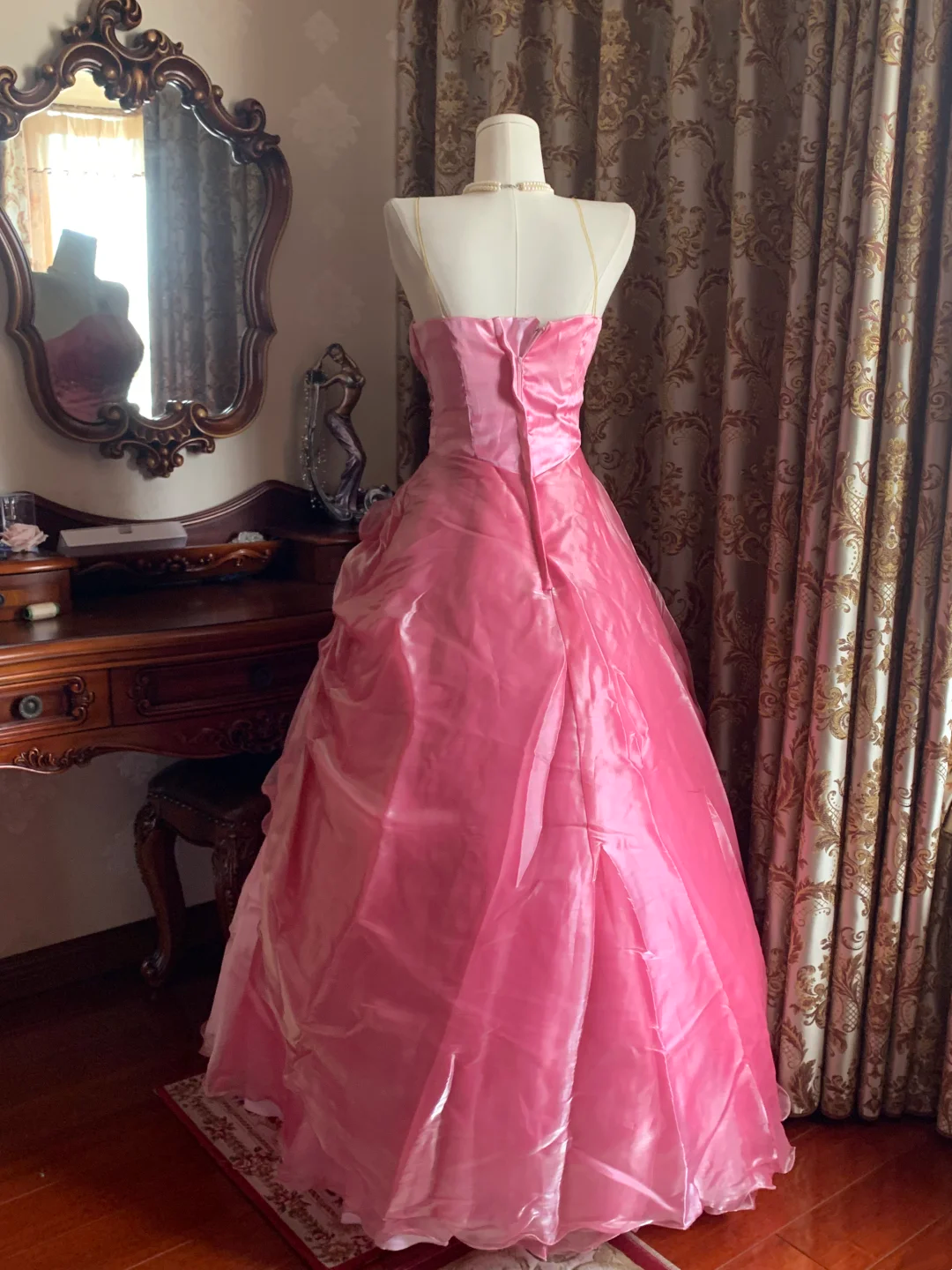 Light Pink Strapless Fitted Waist Voluminous Skirt Prom Gown, Birthday Party Dress gh7274