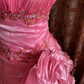 Light Pink Strapless Fitted Waist Voluminous Skirt Prom Gown, Birthday Party Dress gh7274