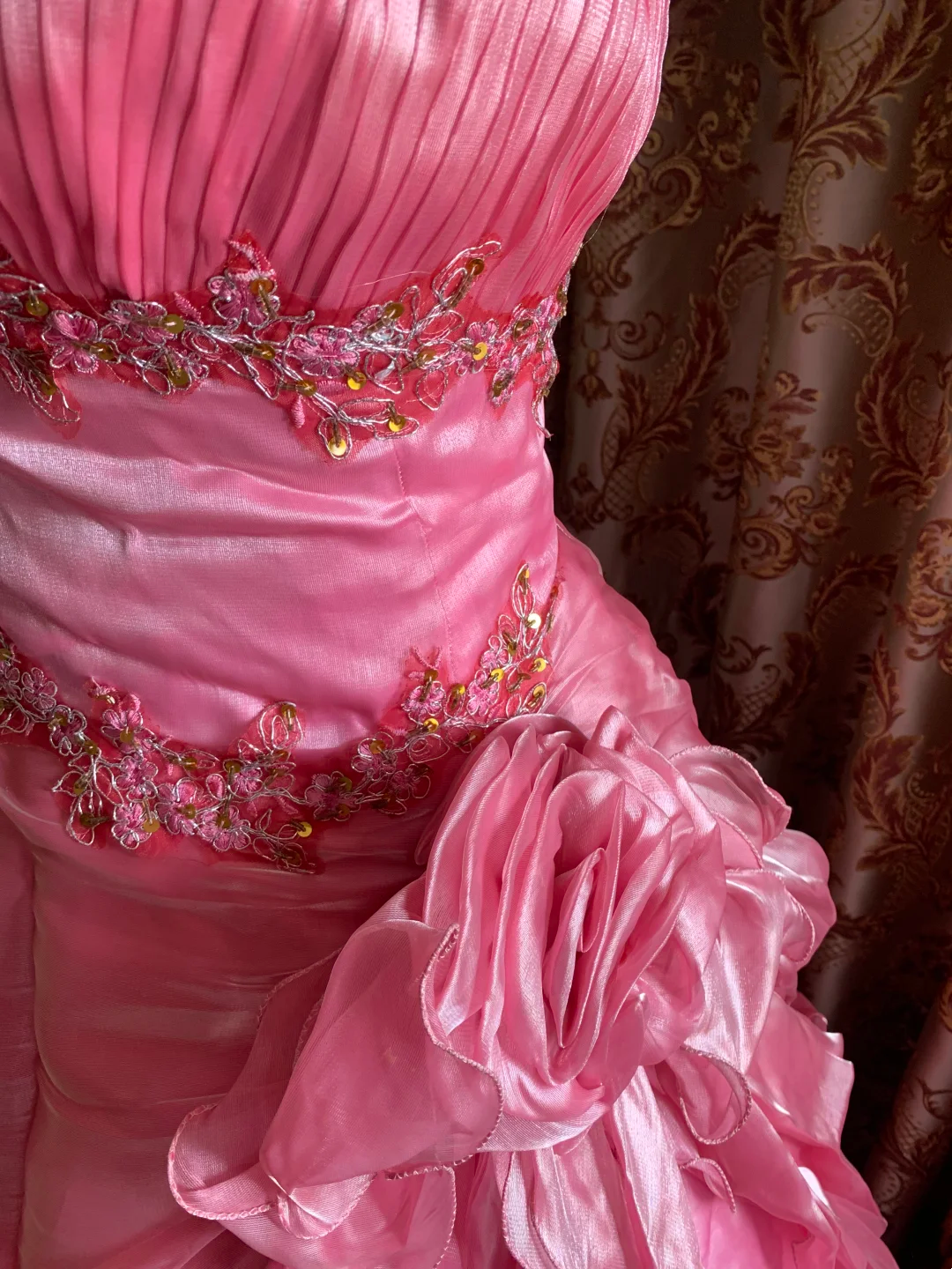 Light Pink Strapless Fitted Waist Voluminous Skirt Prom Gown, Birthday Party Dress gh7274