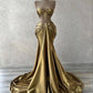 Sexy and Elegant Long Prom Dress with Gold Beads gh4964