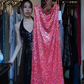Bright Red Spaghetti Strap Square Neck All Over Sequin Sheath Long Evening Prom Dress gh9778