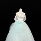 White Off-the-Shoulder Satin Light Green Voluminous Tulle Skirt Long Romantic Dress, Wedding Gown gh7840