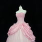 Blush Pink Strapless Cinched Waist Voluminous Princess Skirt Vintage Luxury Romantic Dress, Wedding Gown gh8060