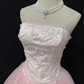 Blush Pink Strapless Gown With Beading, Cinched Waist, Voluminous Skirt, Elegant Romantic Dress, Wedding Gown gh8099